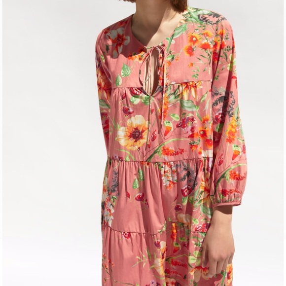 Zara Floral Print Dress - Picture 3 of 7